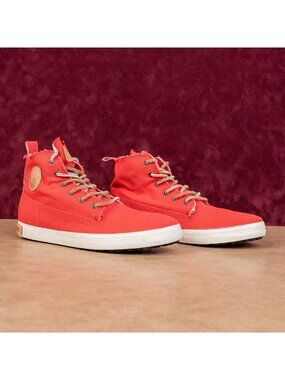 Blackstone Women Red High Top Canvas Skate Sneakers sz 10US EUR40